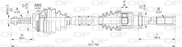 OPEN PARTS Приводной вал DRS6287.00